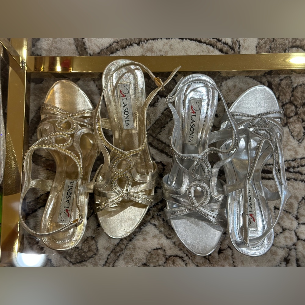 Lasonia gold & silver heels